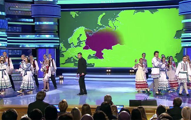 КВН показал Крым частью Украины / скриншот с видео КВН показал Крым частью Украины / скриншот с видео