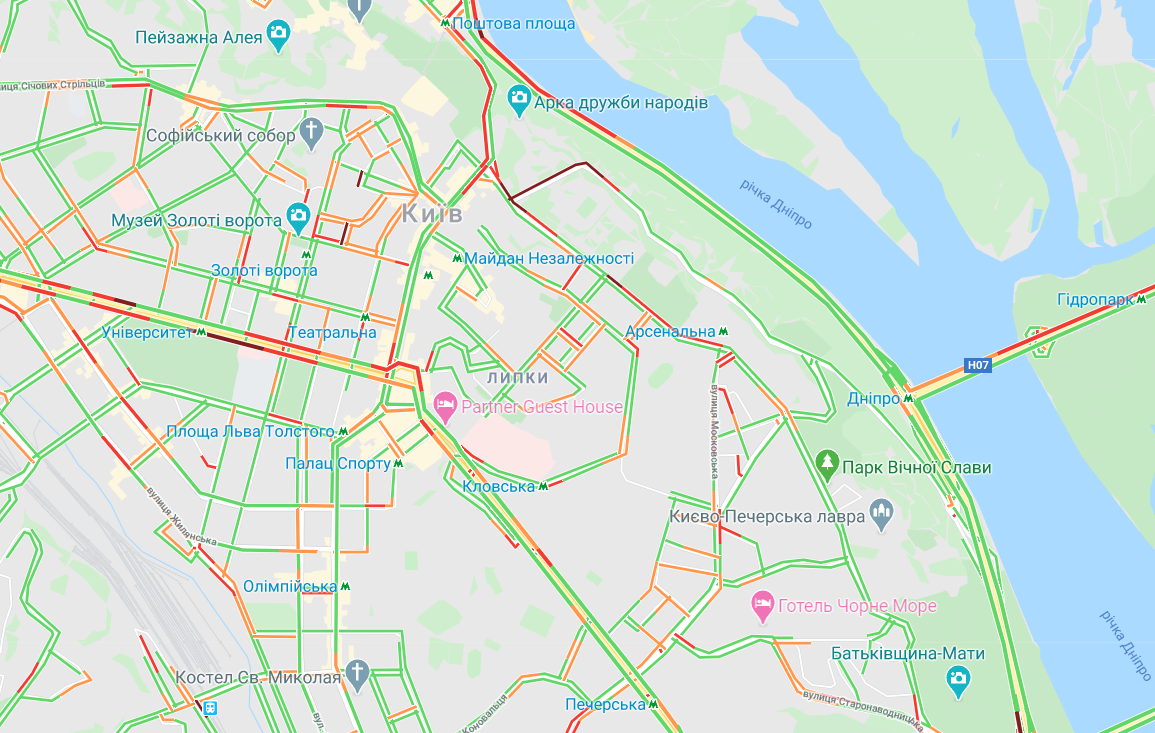 Проблем з рухом поки немає / Google Maps Проблем з рухом поки немає / Google Maps