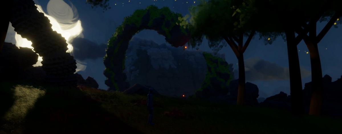 Ночная сцена нашего творения в Dreams / скриншот