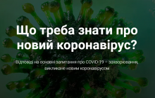 В Украине появился специальный сайт о коронавирусе