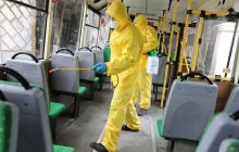 Проти коронавірусу: у Львові дезінфікують громадський транспорт (фоторепортаж)