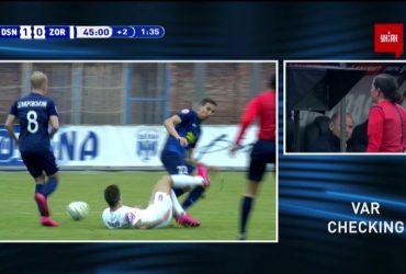 Десна – Заря - 1:0. Удаление Лунева после просмотра VAR