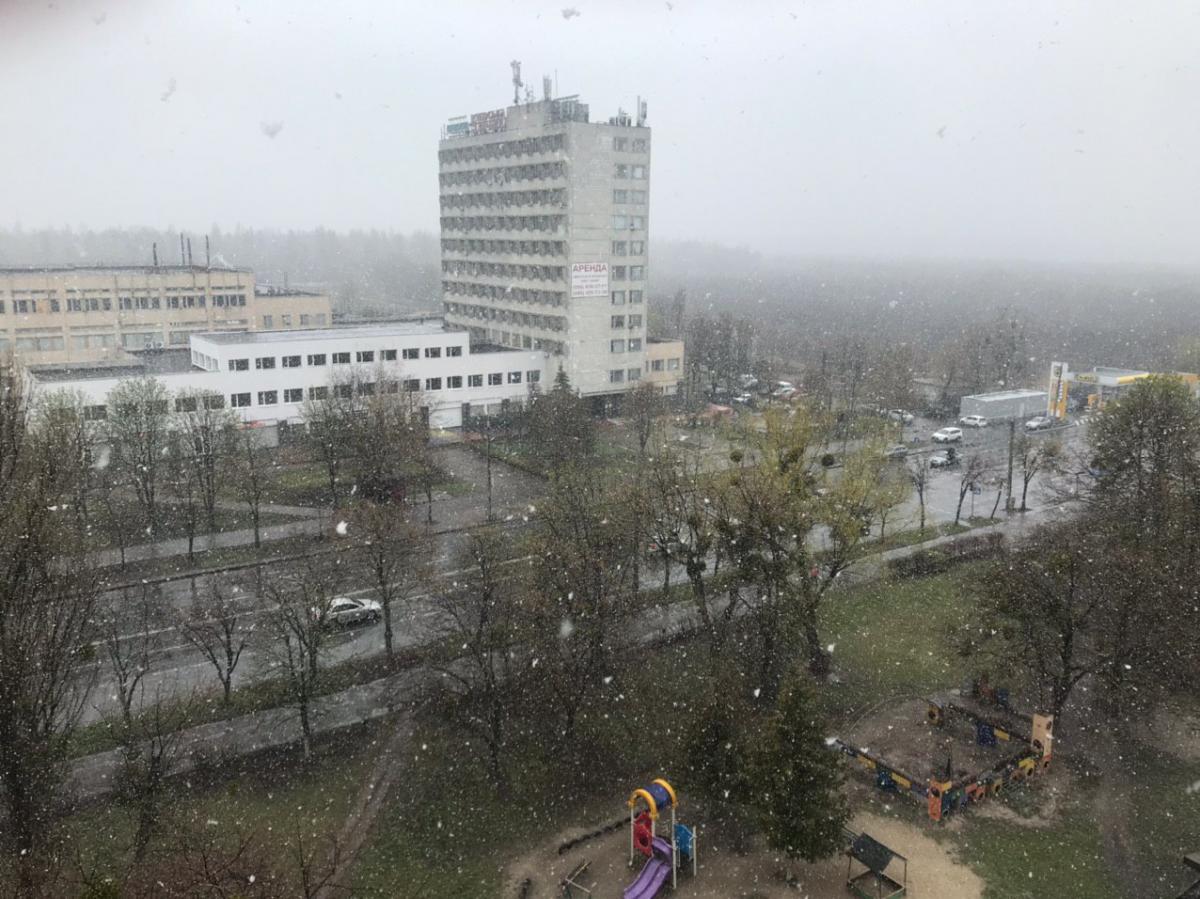 У Києві 14 квітня випав сніг / УНІАН У Києві 14 квітня випав сніг / УНІАН