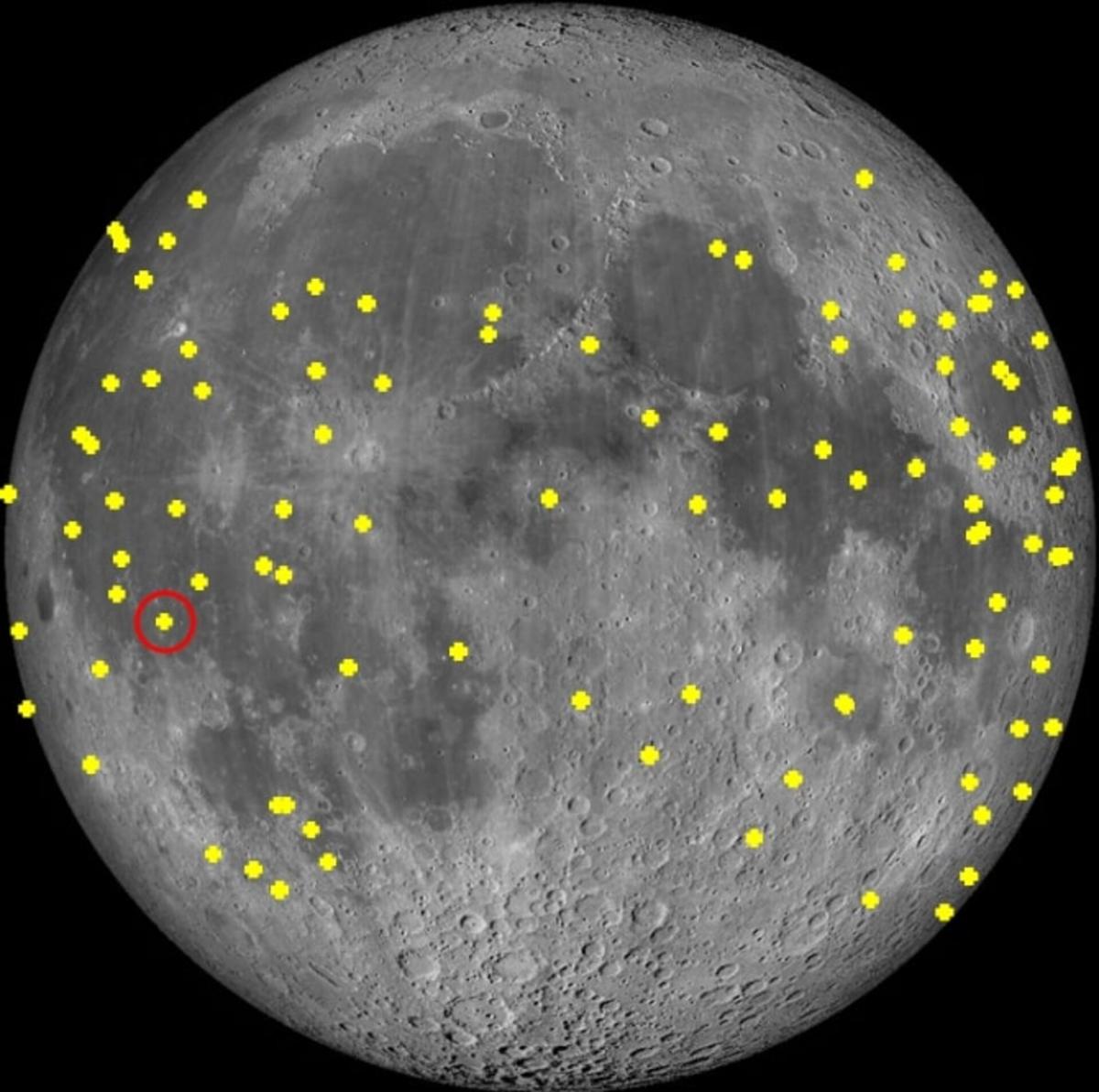 За два года на Луну упало 102 метеорита / фото ESA / NELIOTA