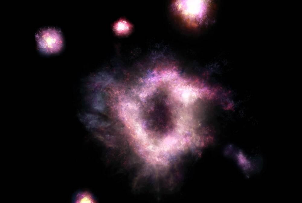 Галактика R5519 очима художника / ілюстрація James Josephides, Swinburne Astronomy Productions Галактика R5519 очима художника / ілюстрація James Josephides, Swinburne Astronomy Productions