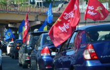 Скандал в Одесі: поліція з активістами зупинили цілу автоколону з червоними прапорами від двох партій