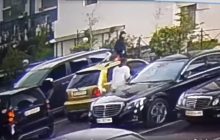 Появилось видео вчерашней стрельбы в центре Киева
