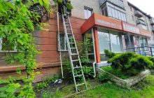 В Ривне спасатели сняли с окна 80-летнюю "альпинистку", спускавшуюся из квартиры по веревке (фото)