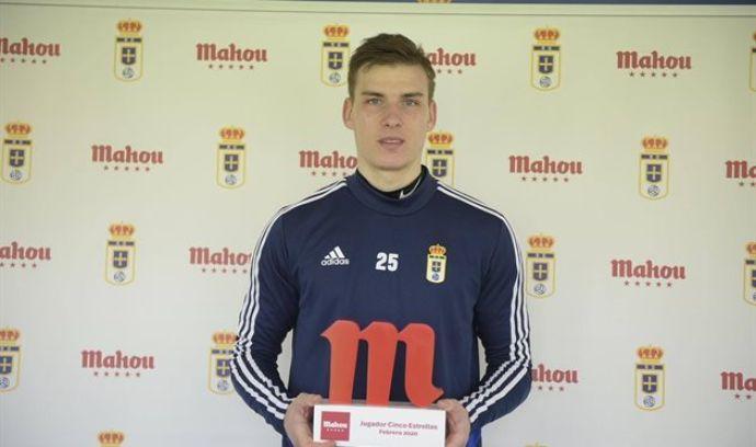 Лунін є основним воротарем Ов'єдо / фото twitter.com/realoviedo Лунін є основним воротарем Ов'єдо / фото twitter.com/realoviedo