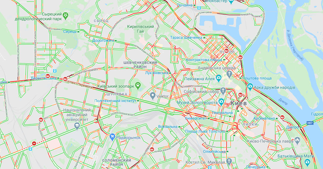 У місті сталося чимало ДТП / фото Google Maps У місті сталося чимало ДТП / фото Google Maps