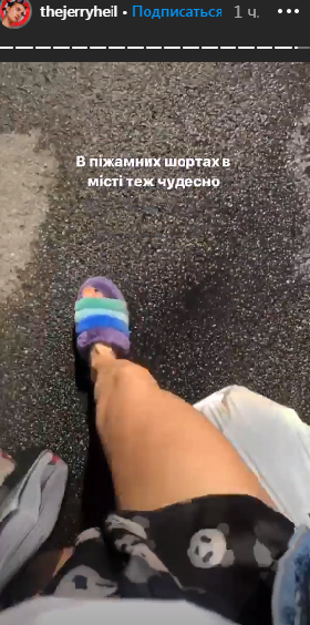 Співачка вийшла на вулицю в шортах / фото instagram.com/thejerryheil/ Співачка вийшла на вулицю в шортах / фото instagram.com/thejerryheil/