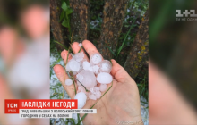 В Волынской области выпал град размером с орех (видео)