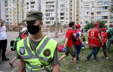 Police raiding gas company that services exploded building in Kyiv