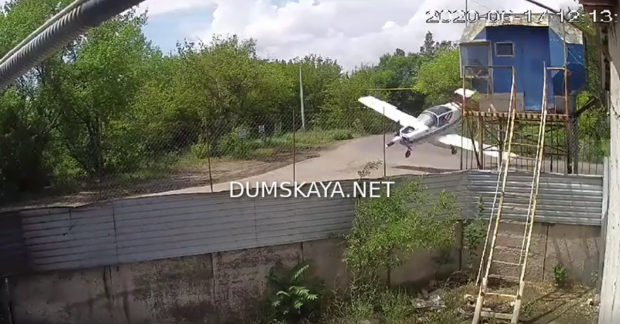 Light Plane Crash In Odesa Caught On CCTV Camera (Video) — UNIAN