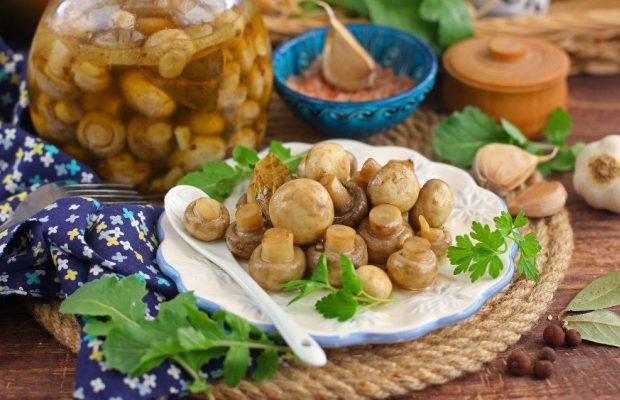 Смачні мариновані печериці: рецепти апетитної закуски