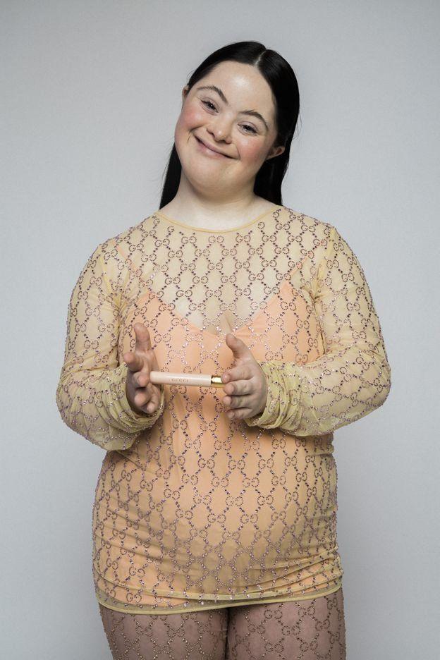 Ellie Goldstein became the first model with Down syndrome for the Gucci advertising campaign / Photo by David PD HYDE