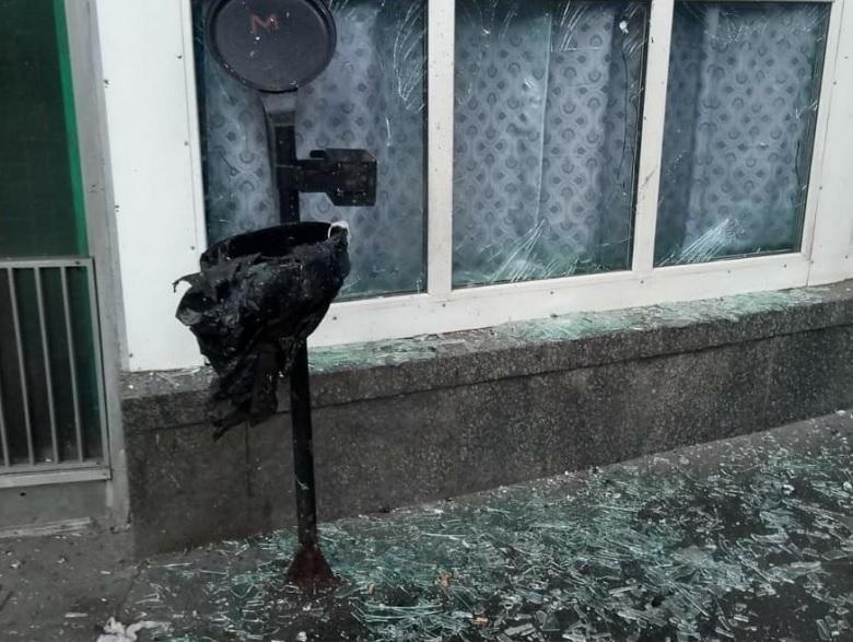 A blast occurred outside the metro station in Kyiv / Photo from kyiv.npu.gov.ua