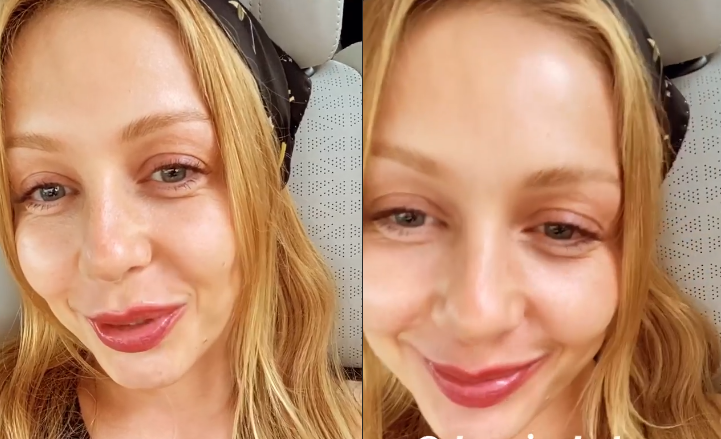 Волосы артистка распустила, а на лицо нанесла очень легкий макияж / Instagram Тина Кароль