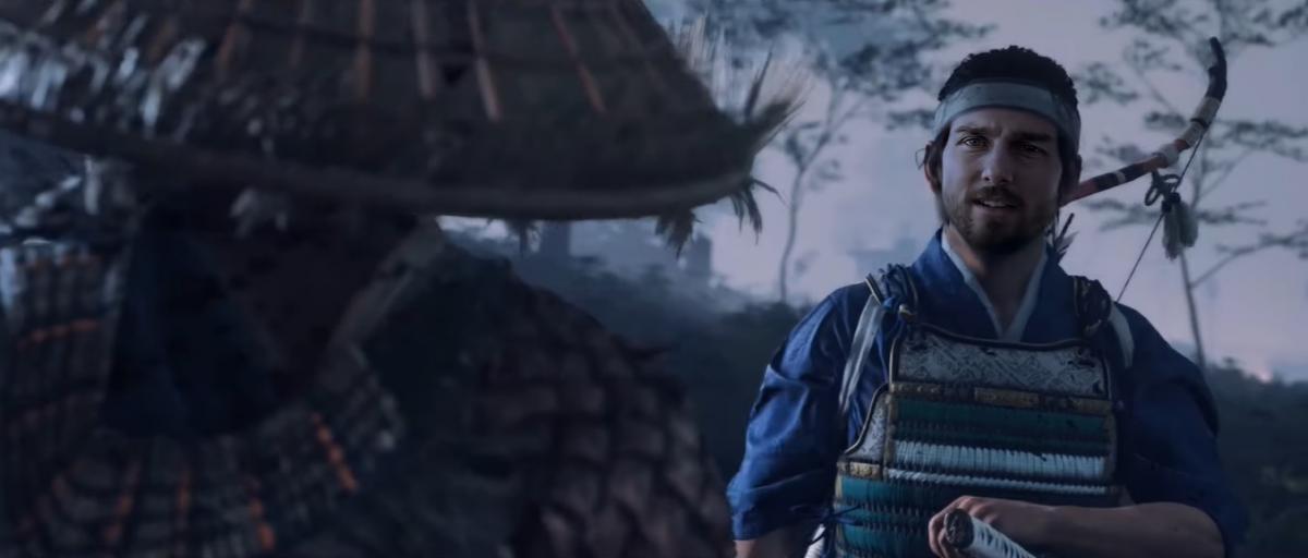 Том Круз в Ghost of Tsushima / скріншот з трейлера Том Круз в Ghost of Tsushima / скріншот з трейлера