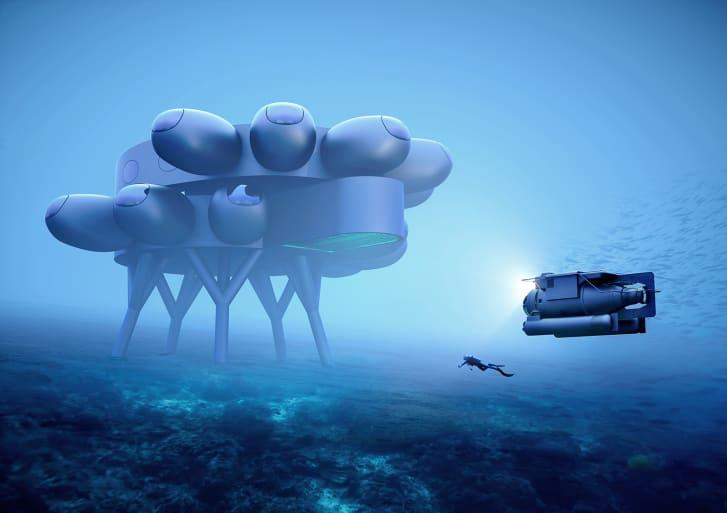 На дне Карибского моря хотят построить подводную лабораторию / фото Proteus/Yves Béhar/Fuseproject