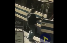 Появилось видео, как луцкий террорист Кривош-Плохой заходит в автобус