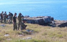 Украинские пограничники тренировались стрелять на острове Змеиный (фото)