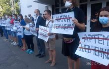 У здания МВД в Киеве началась акция к годовщине нападения на Гандзюк (фото)