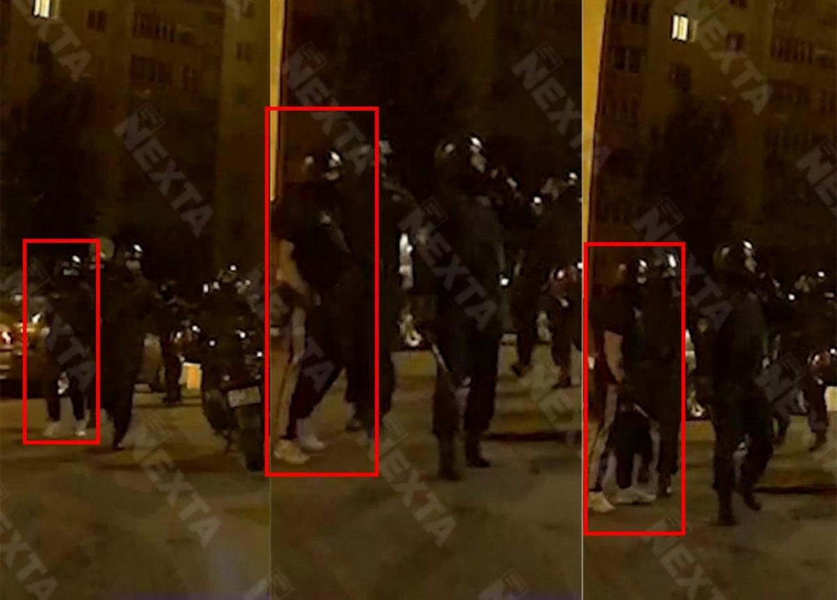 На протестах заметили "титушек" / скриншот Nexta На протестах заметили "титушек" / скриншот Nexta