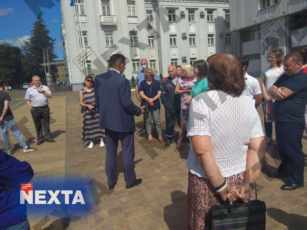 МТЗ вийшов на страйк / фото NEXTA МТЗ вийшов на страйк / фото NEXTA