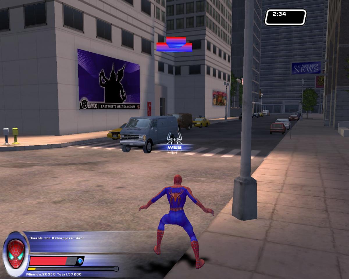Для своего времени Spider-Man 2 была очень увлекательной игрой / скриншот