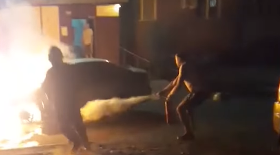 Підпал скоїли вночі / скріншот відео Підпал скоїли вночі / скріншот відео