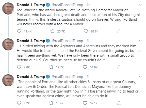 Трамп назвал 'единственный' способ остановить беспорядки в США