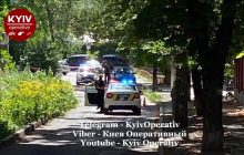 В Киеве "заминировали" автомобиль и нашли подозрительный чемодан (фото, видео)