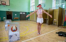 Фалічний символ і розп'яття: на одній з дільниць Мінська чоловік влаштував мистецьку акцію
