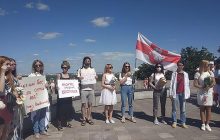 У центрі Києва білоруси організували акцію на підтримку протестувальників у своїй країні (фото, відео)
