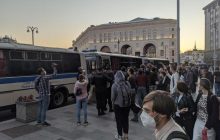 Rally held outside FSB building in Moscow in support of Navalny, detentions reported