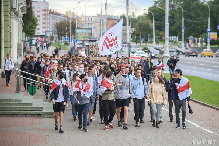 Student protests on September 1 / photo TUT.by