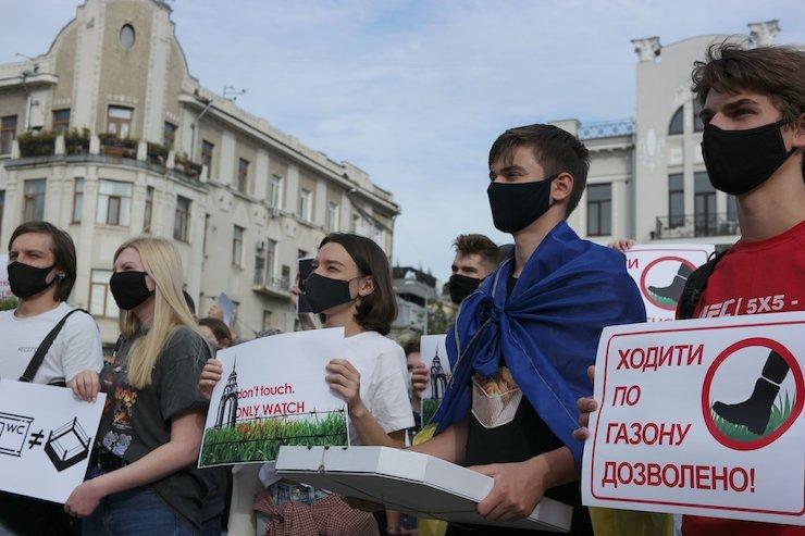 Студенти вийшли на протест у Харкові / фото facebook.com/HudenkoIhor Студенти вийшли на протест у Харкові / фото facebook.com/HudenkoIhor
