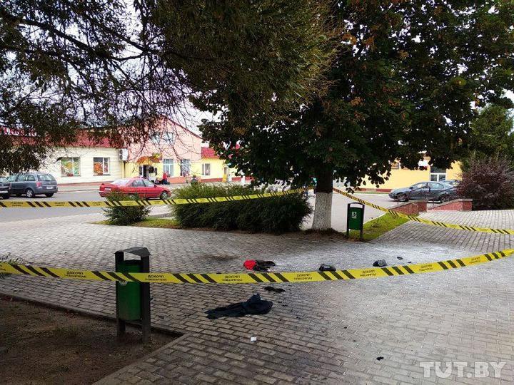 Місце НП оточене правоохоронцями / фото TUT.BY Місце НП оточене правоохоронцями / фото TUT.BY