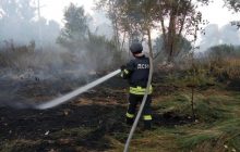 На Луганщине произошло масштабное возгорание сухой травы