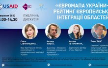 Презентация исследования "Еврокарта Украины-2. Рейтинг европейской интеграции областей"