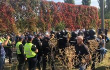 В Киеве на территории Олимпийского колледжа произошли столкновения: есть пострадавшие (видео)