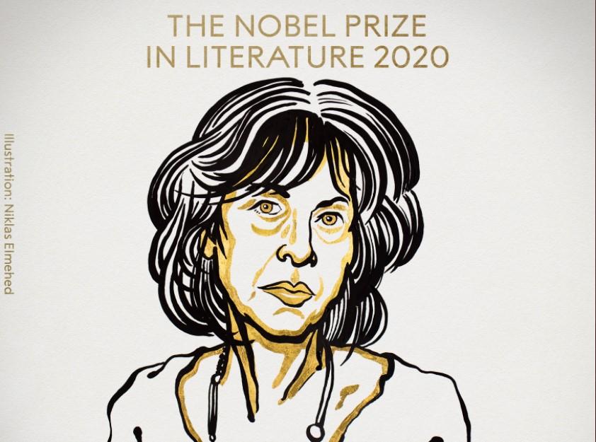 Луиза Глюк получит около 1,1 миллиона долларов / рисунок аккаунт Нобелевской премии в Twitter