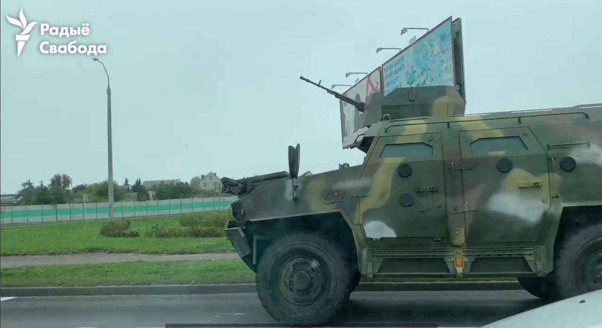   Armored vehicles with machine guns were seen in one of the areas / video screenshot