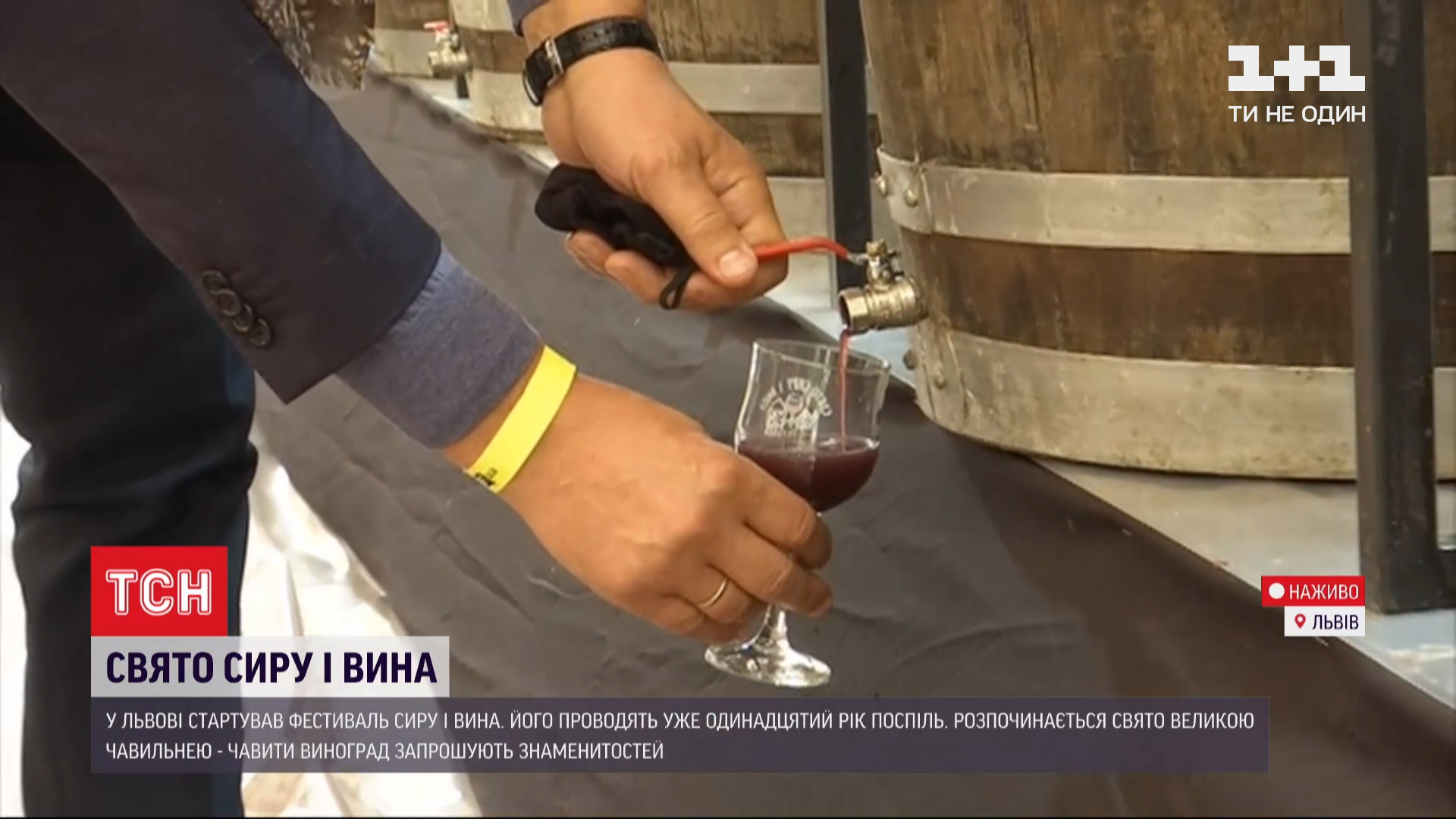 За кілька хвилин учасники почавили майже тонну винограду / скріншот з відео За кілька хвилин учасники почавили майже тонну винограду / скріншот з відео