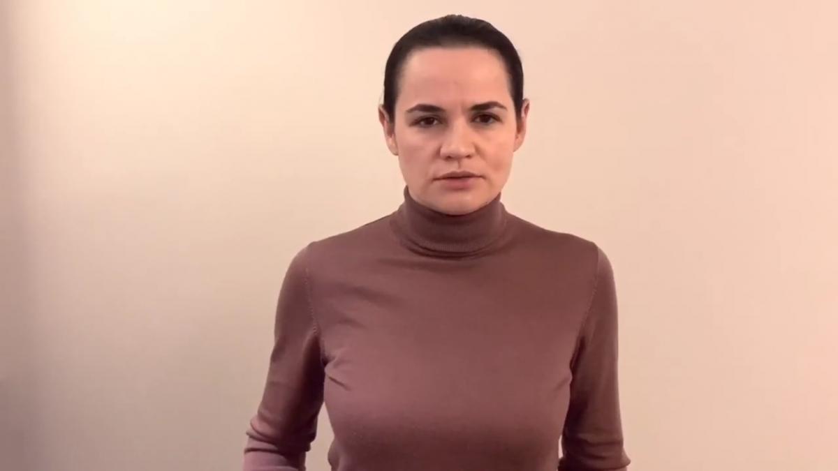 Тихановська закликала продовжувати страйк / скріншот з відео Тихановська закликала продовжувати страйк / скріншот з відео
