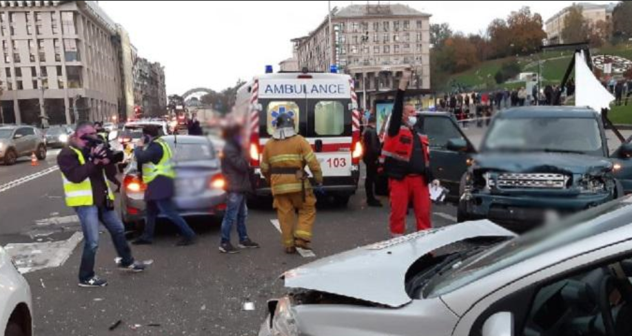 The car accident on the Maidan / Photo from kyiv.npu.gov.ua The car accident on the Maidan / Photo from kyiv.npu.gov.ua