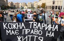 "Животные – друзья, а не еда": в Киеве зоозащитники требовали запретить живодерни в Украине (фоторепортаж)