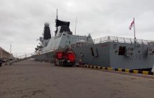 Ukrainian naval intel officers hold training on British destroyer (Photo)