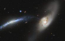 Космический смерч: ученые показали столкновение двух галактик (фото)